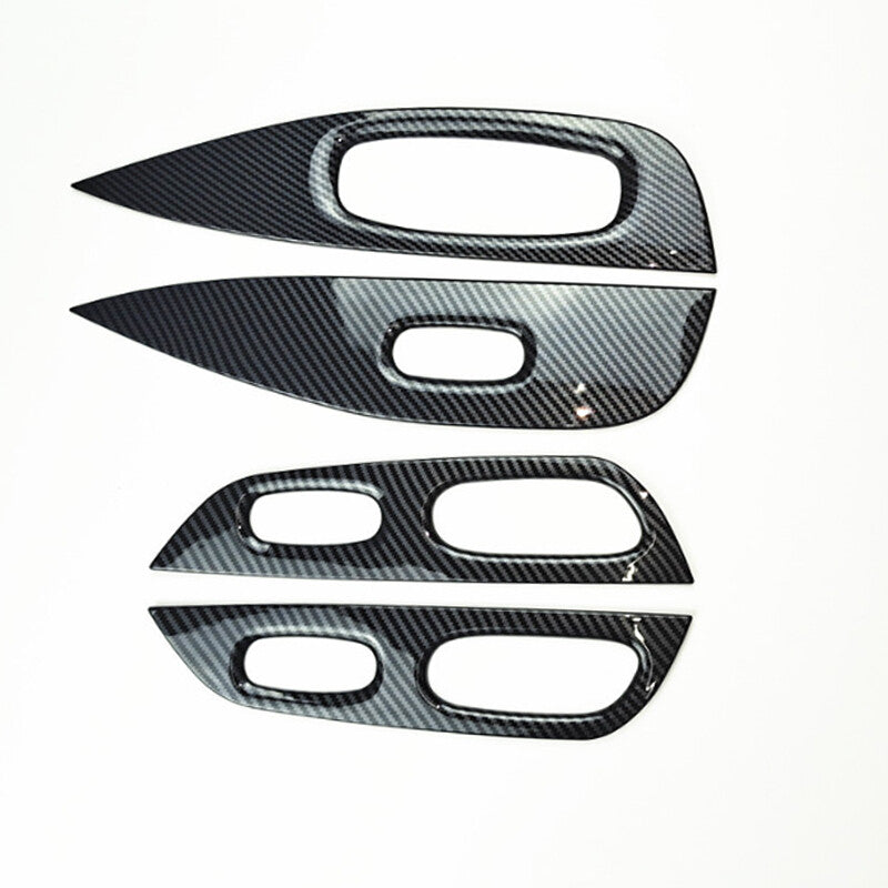 Window Switch Panel Cover Trim Carbon Fiber For 2014-2019 for Nissan Rogue X-Trail