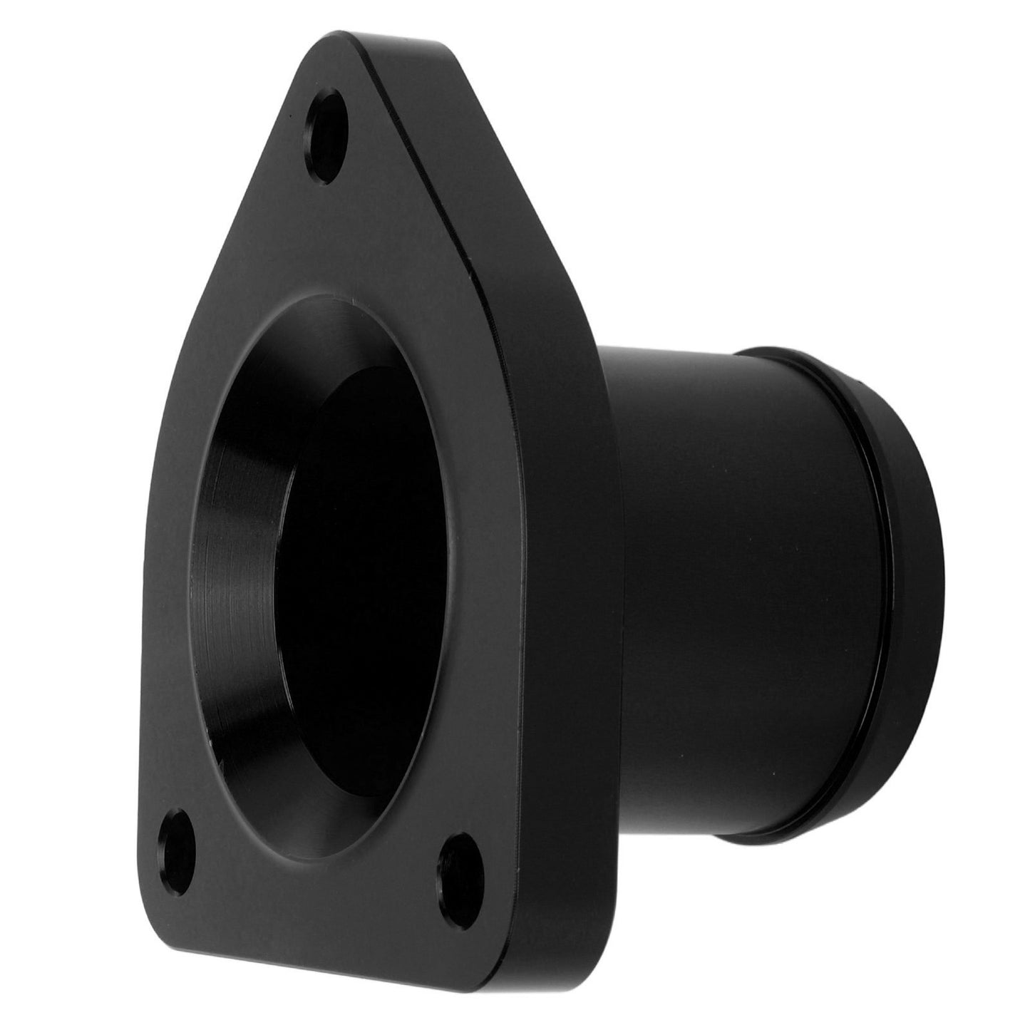 (Black)Engine Thermostat Housing Billet Thermostat Housing 6061 Billet Aluminum Q