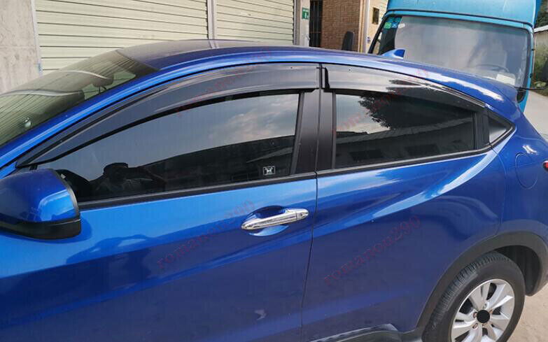for Honda HR-V 2016-2022 Black Window Wind Visors Sun Rain Guard Vent Deflectors