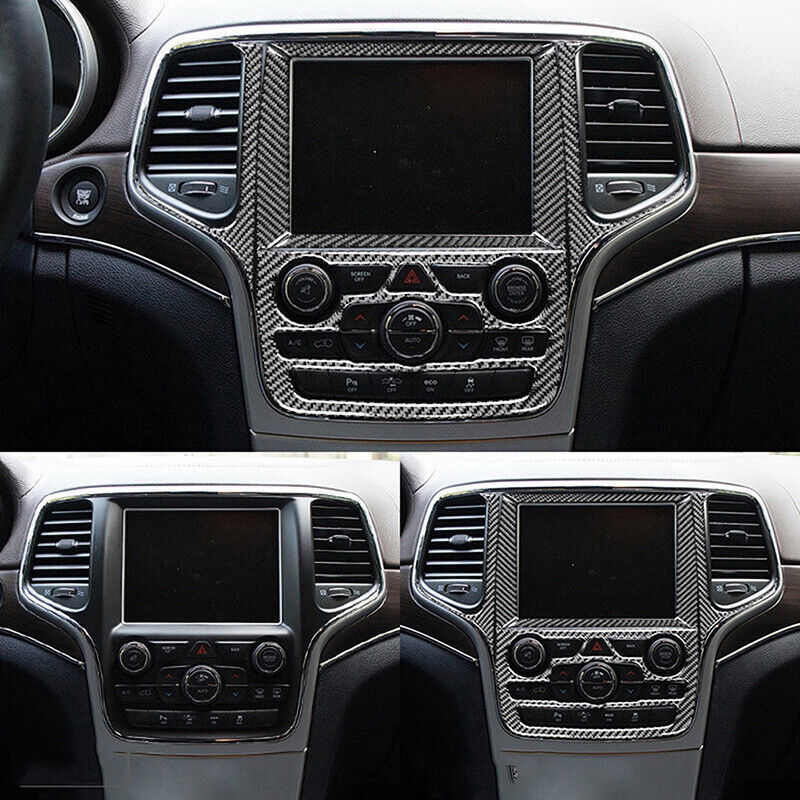 Soft Carbon Fiber GPS Navigation Decor Cover for Jeep Grand Cherokee 2014-2020