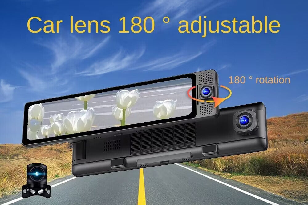 Car Touch Screen Video Recorder Rear View Camera Mirror DVR Dash Cam G-Sensor