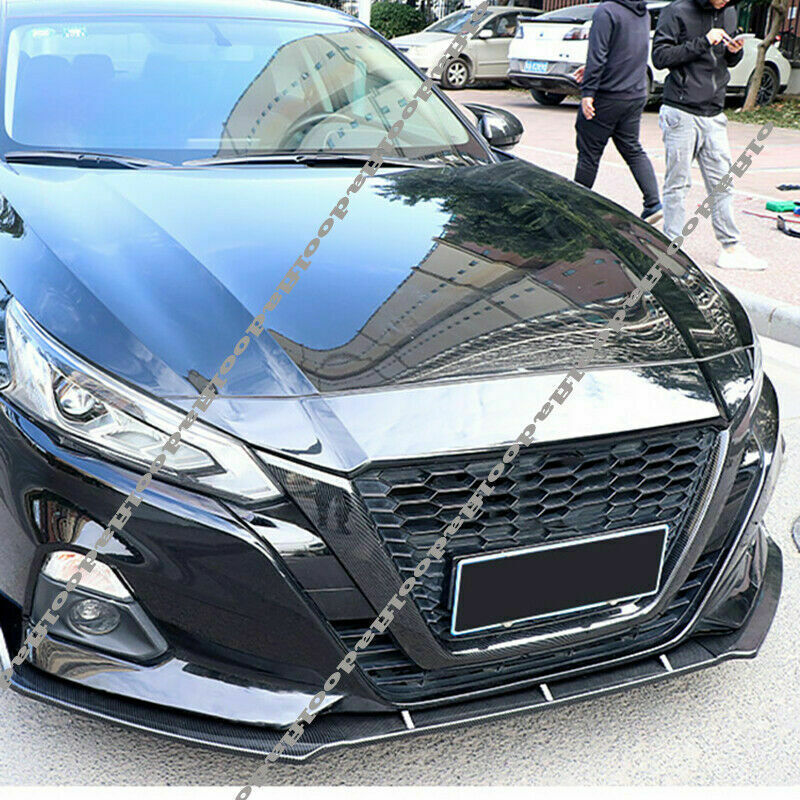 for Nissan Altima 2019-2022 Carbon fiber Car Front Grille Frame decor Cover Trim