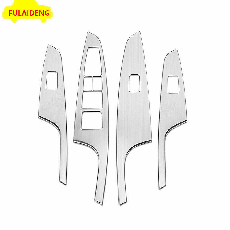 4Pcs for Hyundai for Tucson 2015-2019 Silver Car Window Switch Lift Panel Cover Trim