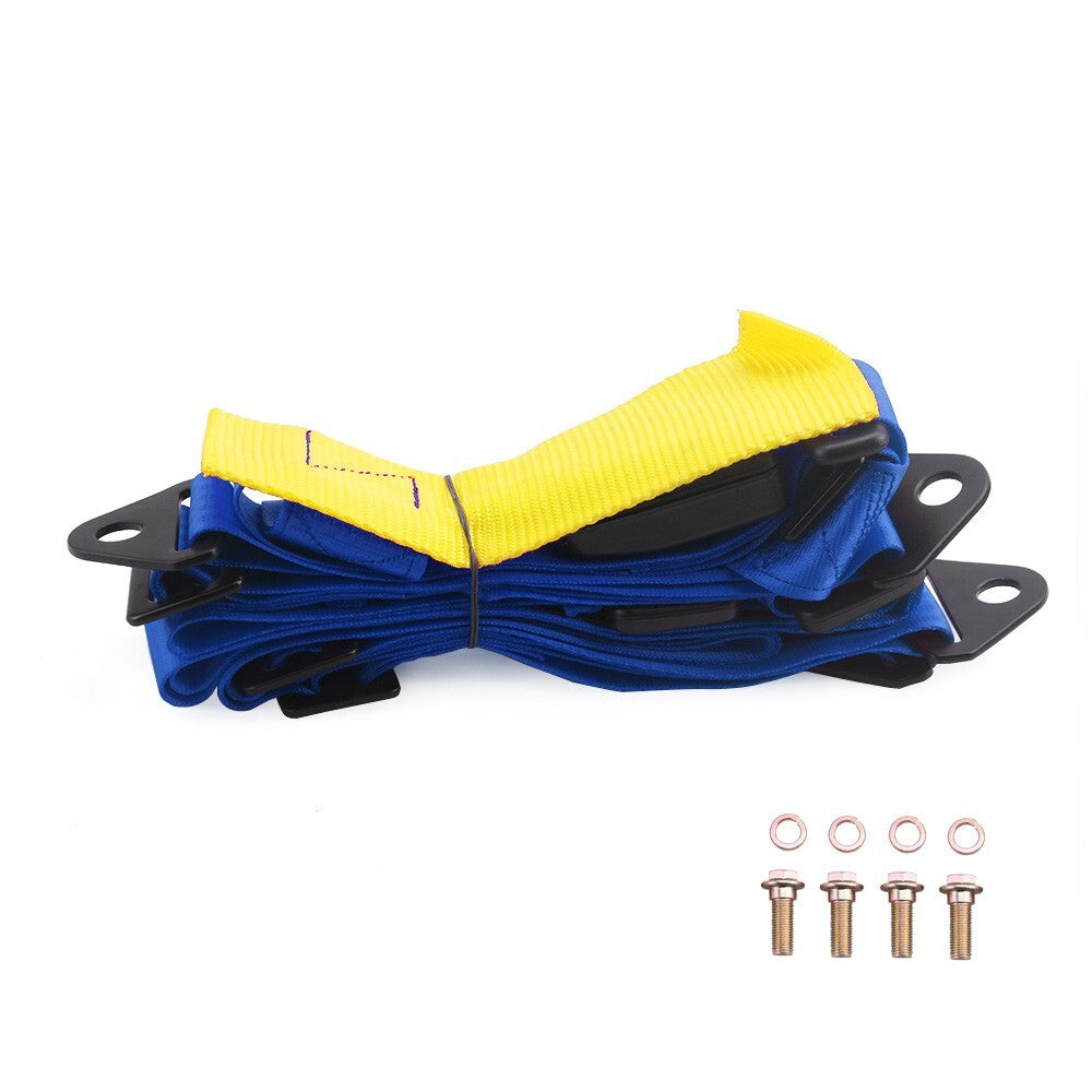 2IN 4 Point Racing Car /Go-Kart Blue Harness Universal for Seat Belt Safety Strap