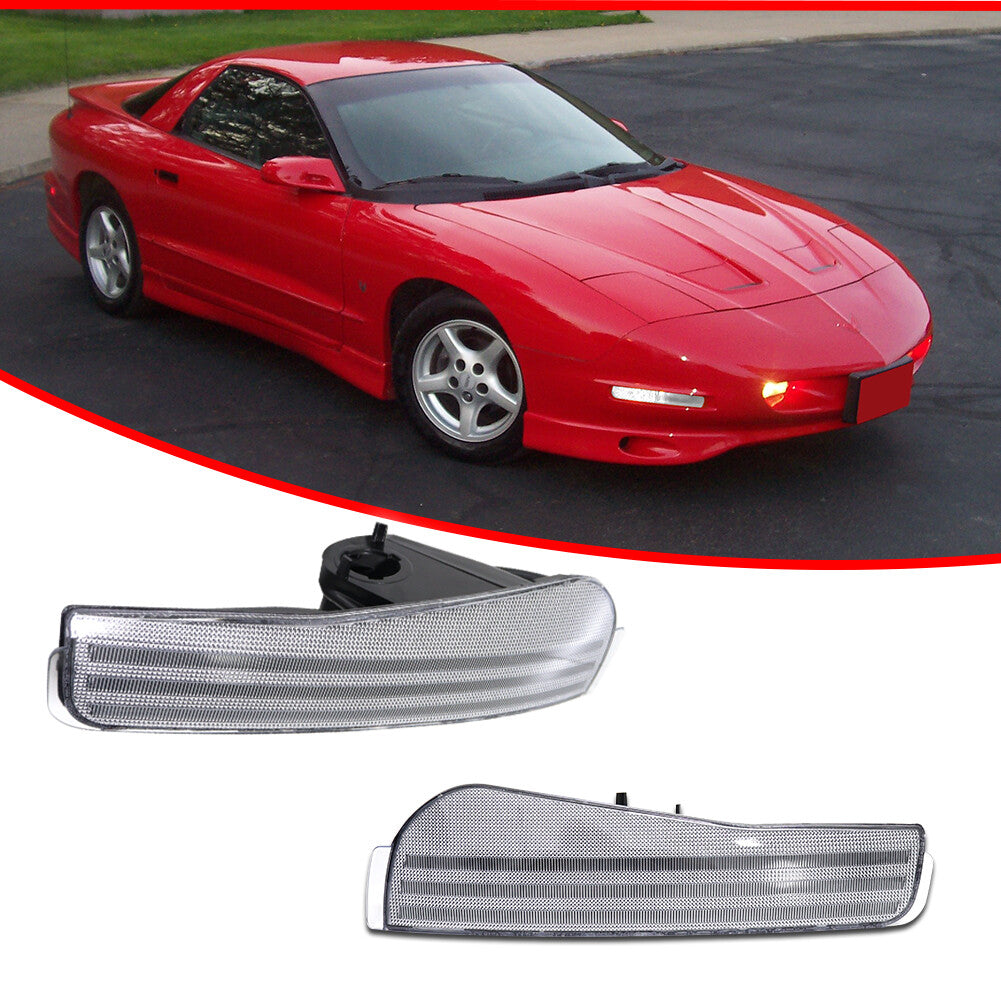 Transparent front bumper turn signal cover for 93-97 for Pontiac Firebird Trans Am- v