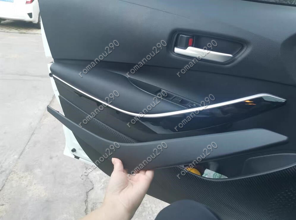 for Corolla 2020-2021 Replace Black/ Silver Front Door Armrest Cover 2pcs n