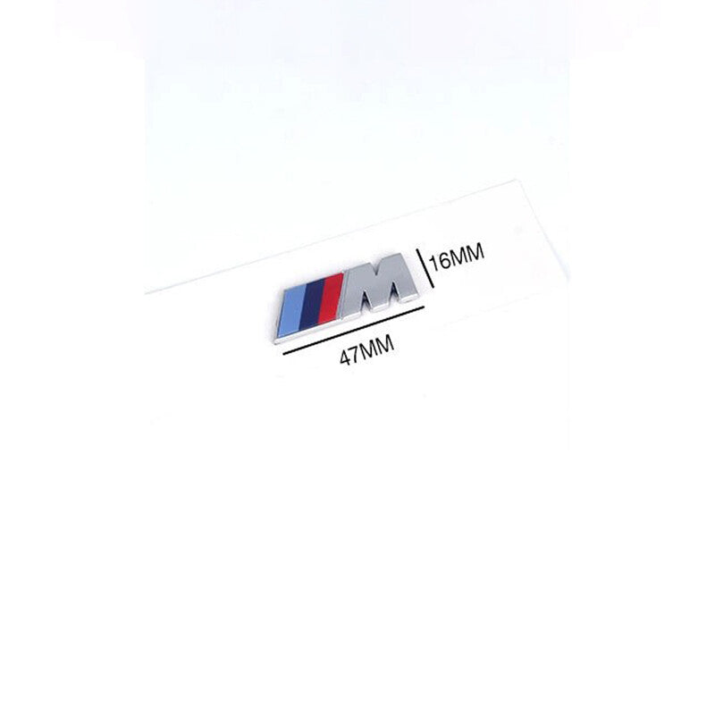 for BMW M Series Silver Trunk Emblem Lettering Decal Badge fender sticker Set
