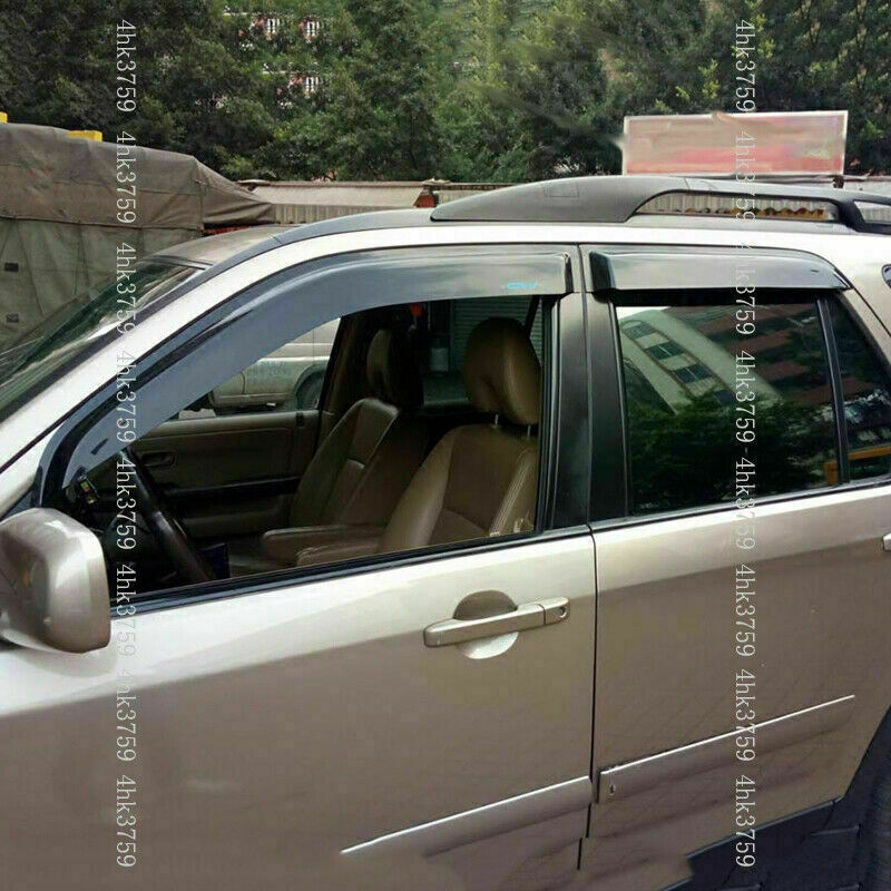4Pcs For 2002-2006 for Honda CRV CR-V Black Side Window Visors Rain Guard Deflectors