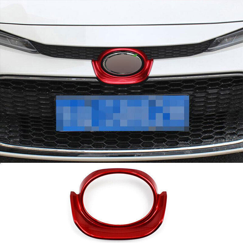 for Toyota for Corolla 20-2024 Gloss Red Front Mesh Grill Emblem Badge Frame Trim 1X