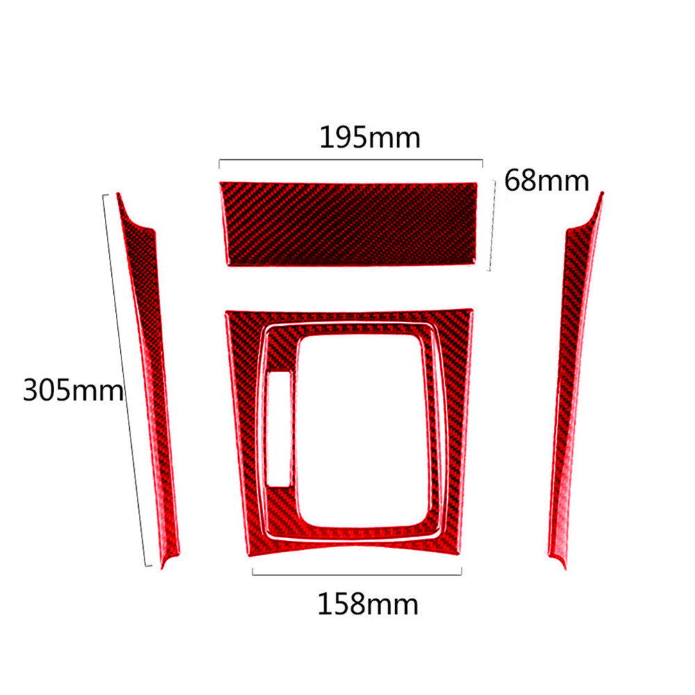 Carbon Fiber Gear Shift Panel Trim Cover Sticker for Honda CR-V CRV 2007-2011 v
