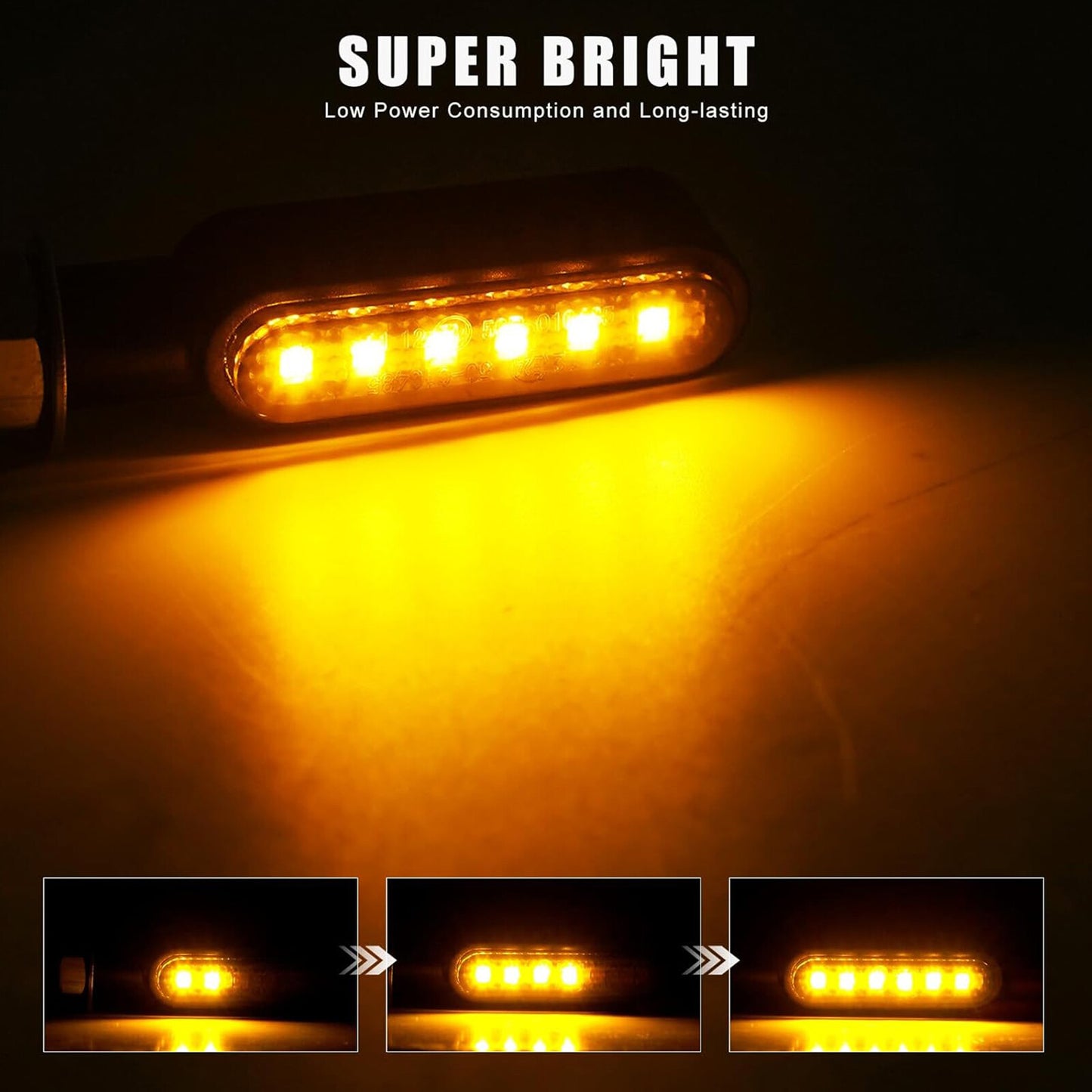2pcs 12V Led Motorrad Blinker E-Gepr¨¹ft Blinkleuchte for Mini Universal Licht Roller Q