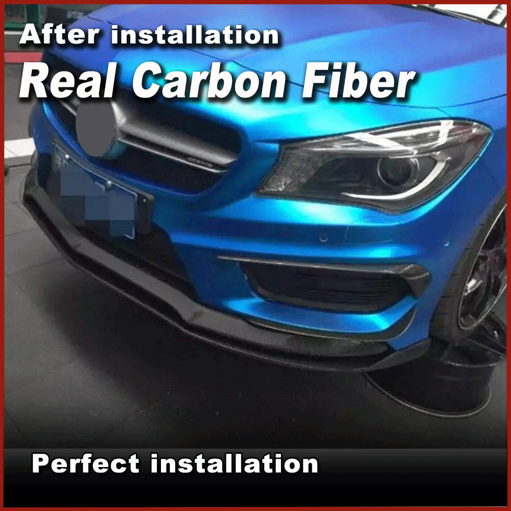 REAL Carbon Front Bumper Lip Spoiler for Mercedes-Benz CLA W117 C117 CLA45