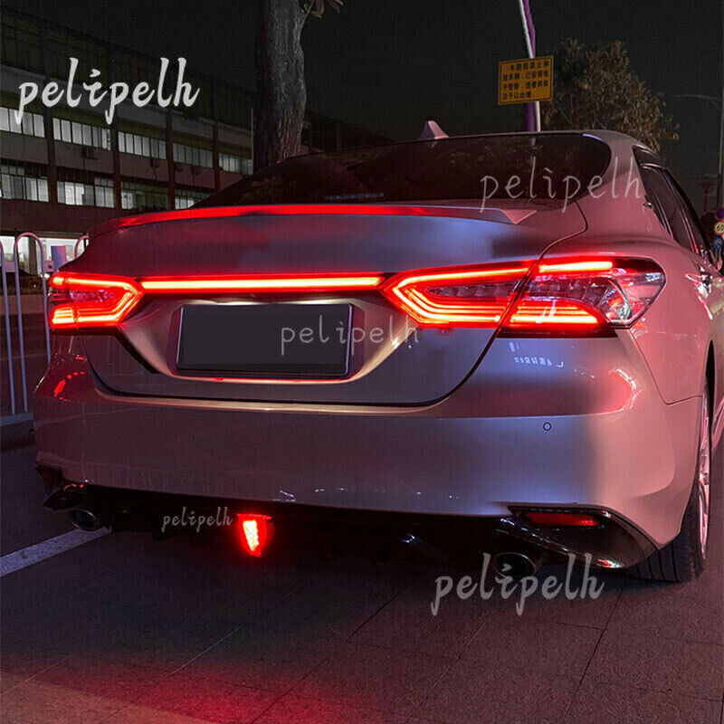 for Toyota for Camry 2018-2023 Red Rear Door Trunk LED Tail Light Cover Replace Trim