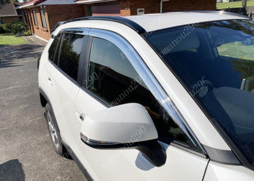 for Toyota RAV4 2019-24 silver Window Wind Visors Sun Rain Guard Vent Deflectors