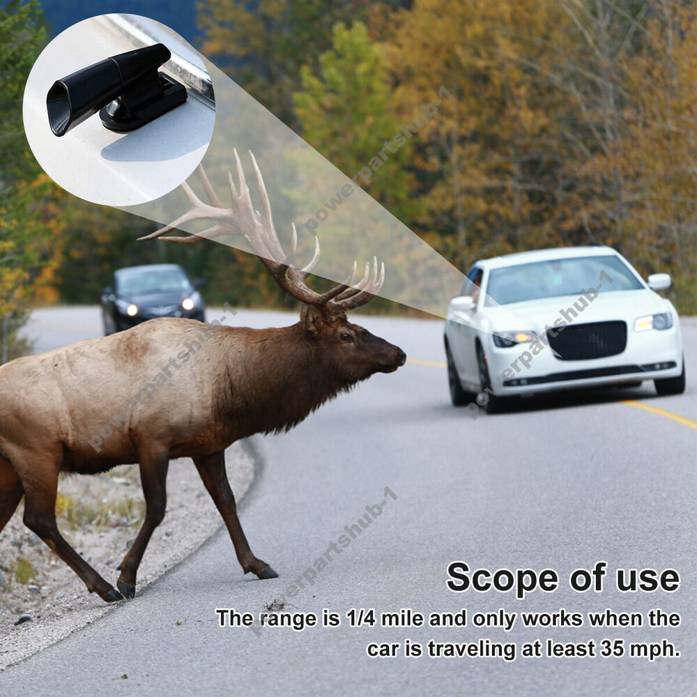 4X Deer Whistles Wildlife Warning Device Animal Sonic Alert Car Safety Accessory Q