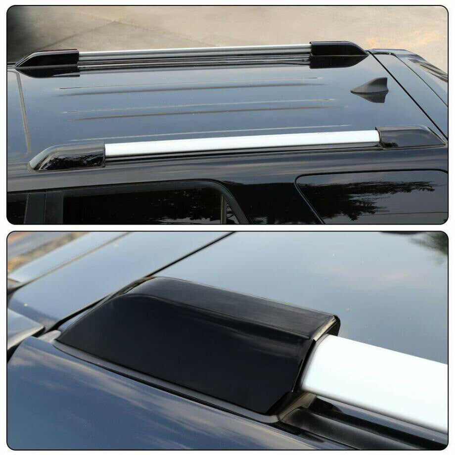 2010-2023 Accessories Black 4P Roof Rails Rack End Cover Trim For 4Runner v