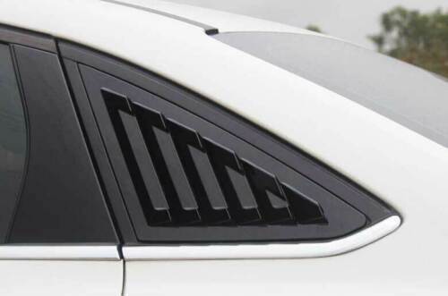 Black Rear Side Vent Window Scoop Louver Cover 2P for Ford Focus Sedan 2012-2018