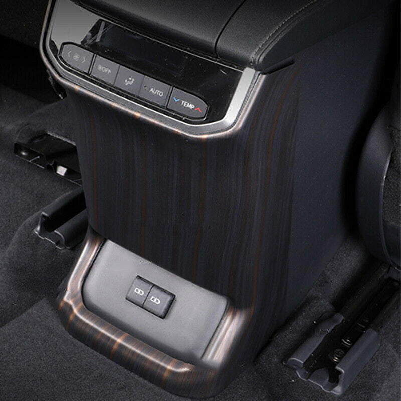 Wood Grain Rear Air Outlet Anti-Kick Panel Trim for Toyota Highlander 2020-2023