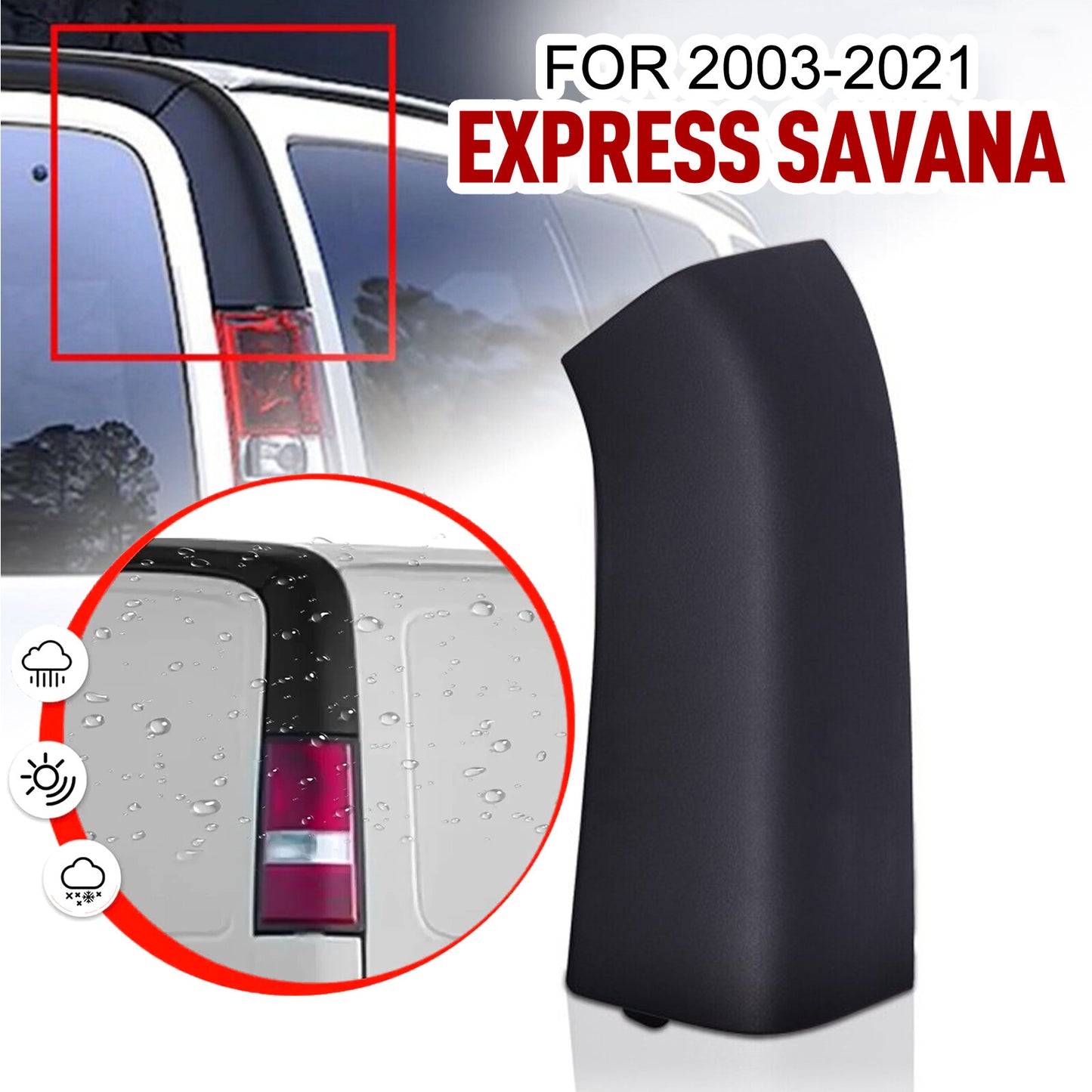 Suitable for Express Savana 03-23 #15215525 rear outer left molded decal ABS
