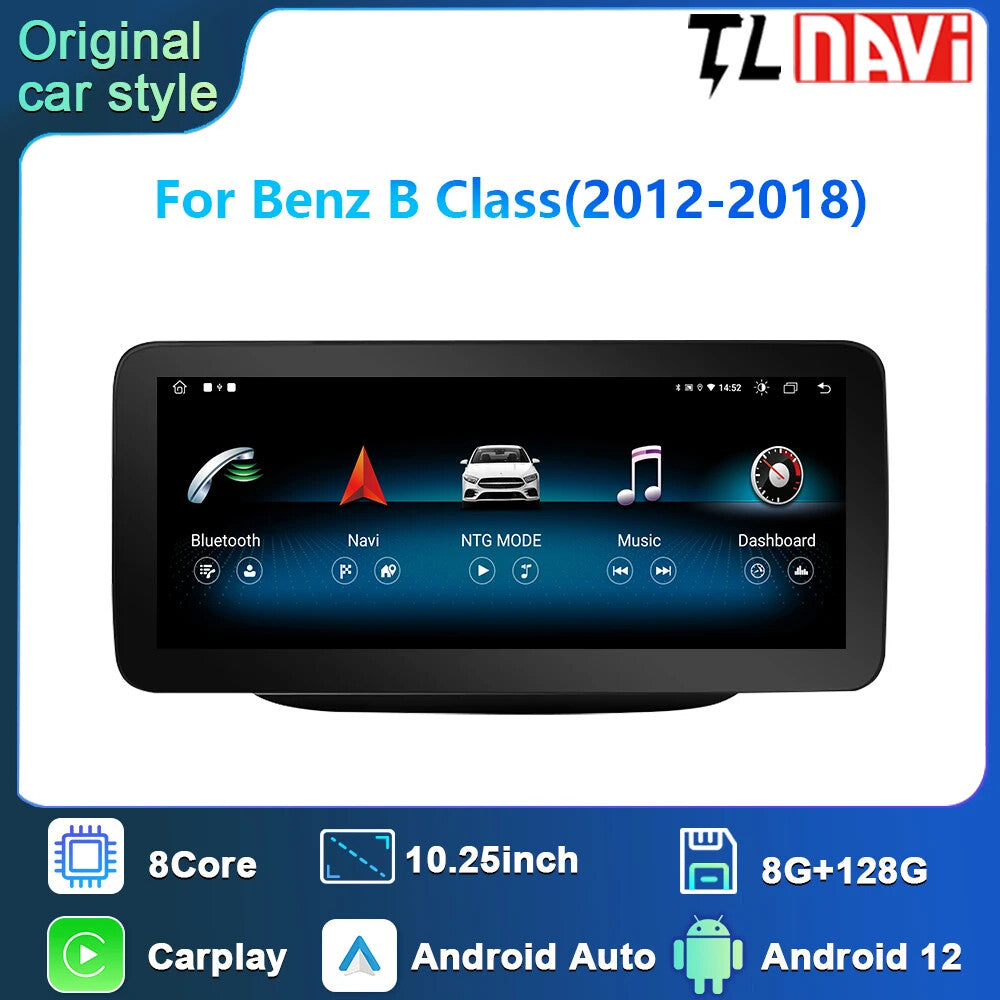 for Mercedes for Benz B Class 2012-2018 Stereo Car Radio CarPlay GPS Navi Multimedia