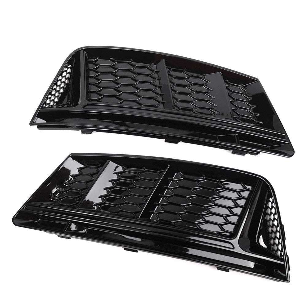 Front Bumper Lower Grill Fog Light Grille for Audi A4 B9 2016-2018