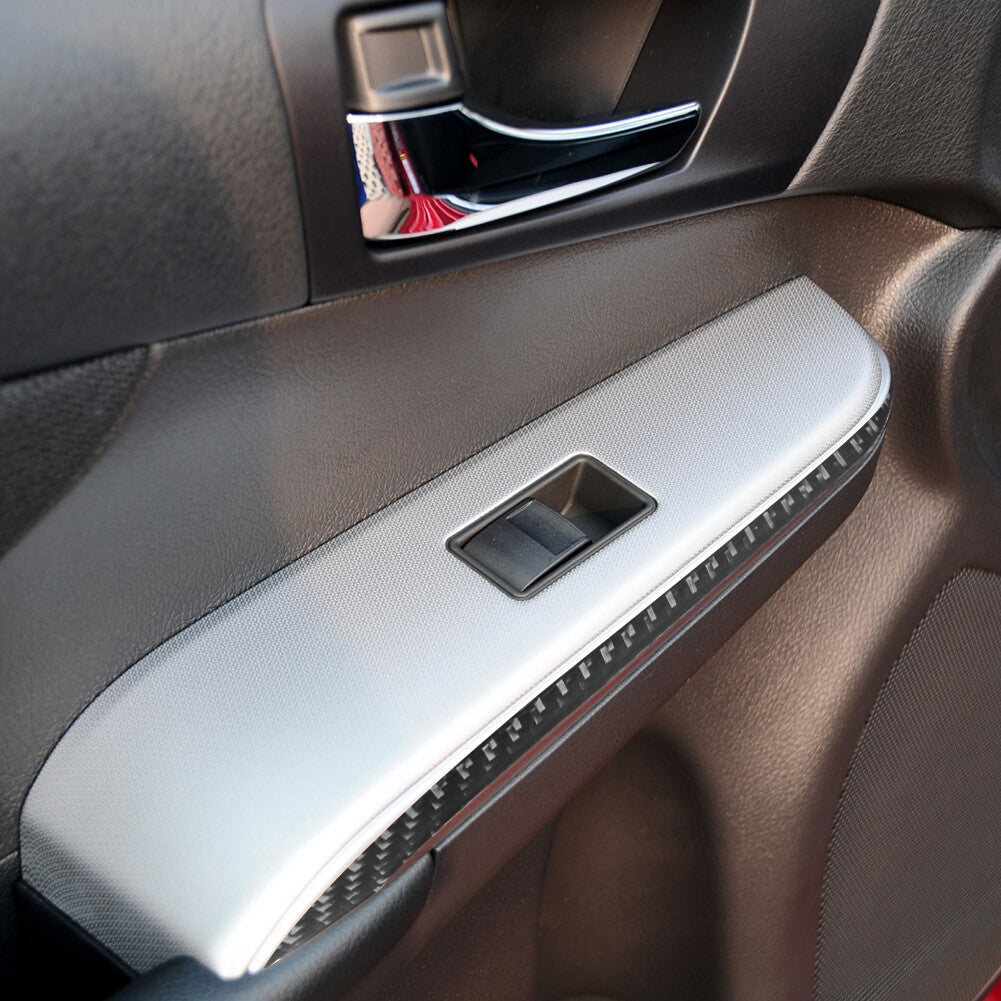 4X Red Carbon Fiber Door Pull Inner Panel Cover Trim For Altima 2019-2022 v