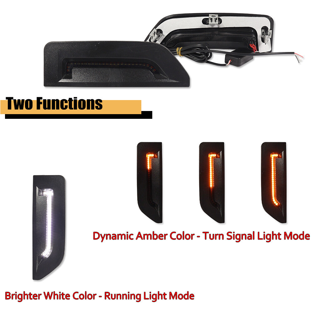 A LED side marker light turn signal light is suitable for Mustang Sport 2021-2024- v