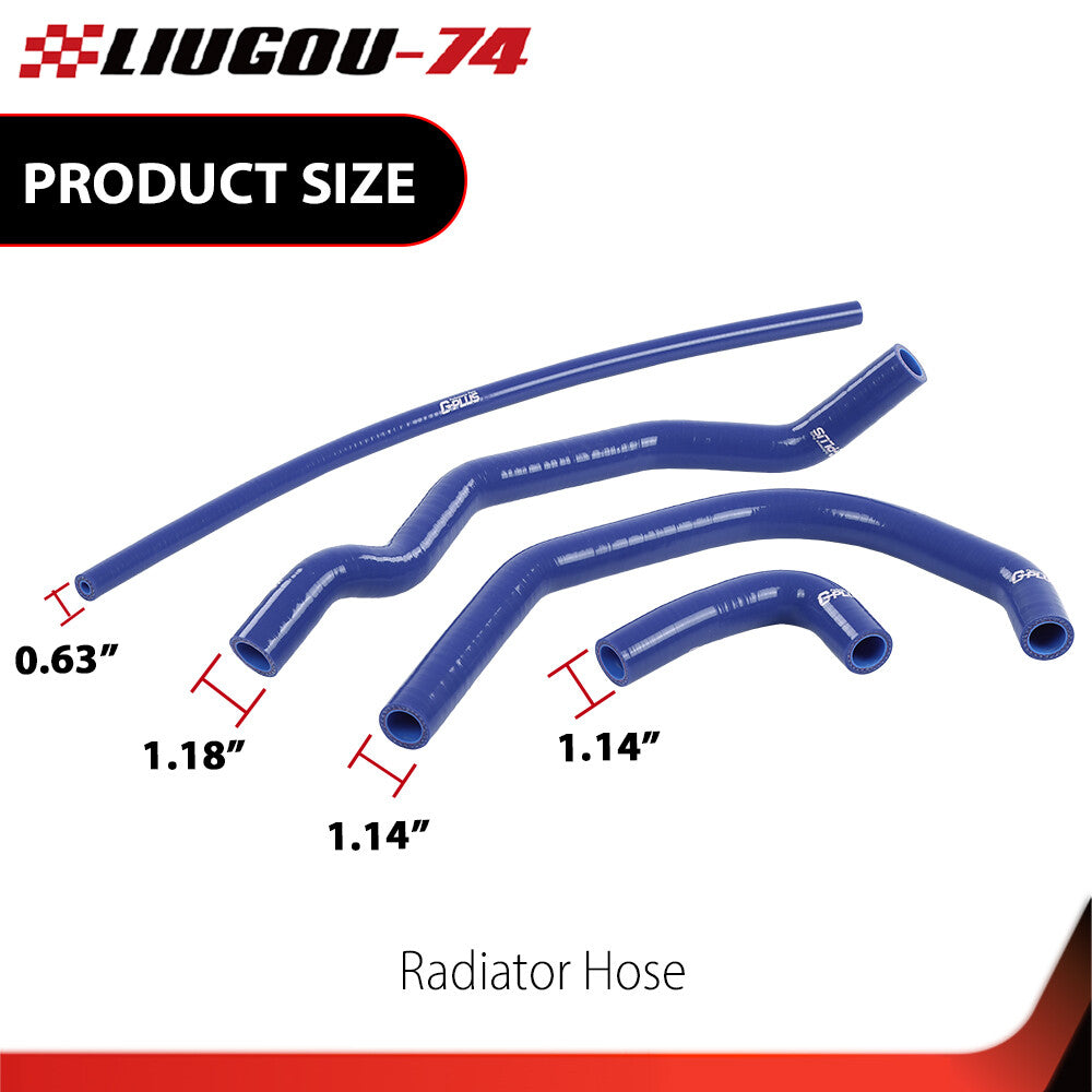 Fits 1987 - 2006 for for Yamaha YFZ350 Banshee Silicone Radiator Hose Kit Blue Brand New - v