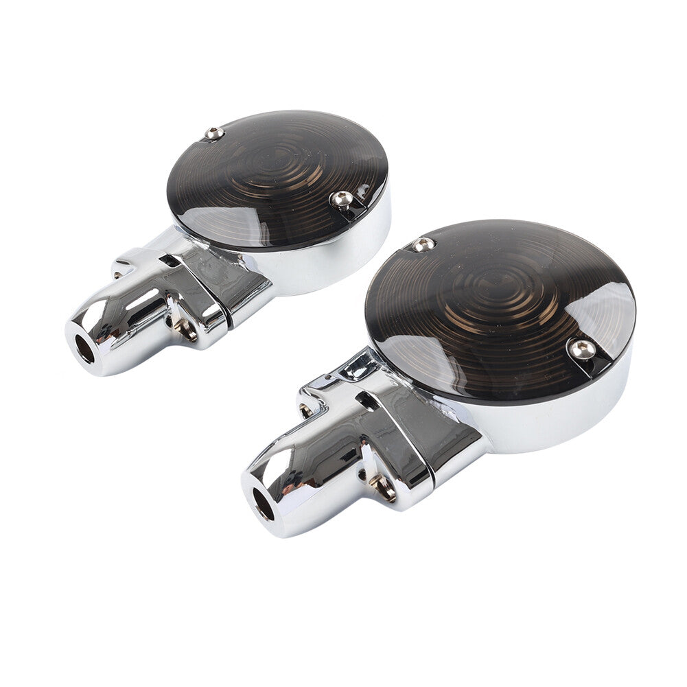 Front Flat Turn Signal Housing Smoke Lens for Harley Fat Boy Heritage Softail Q