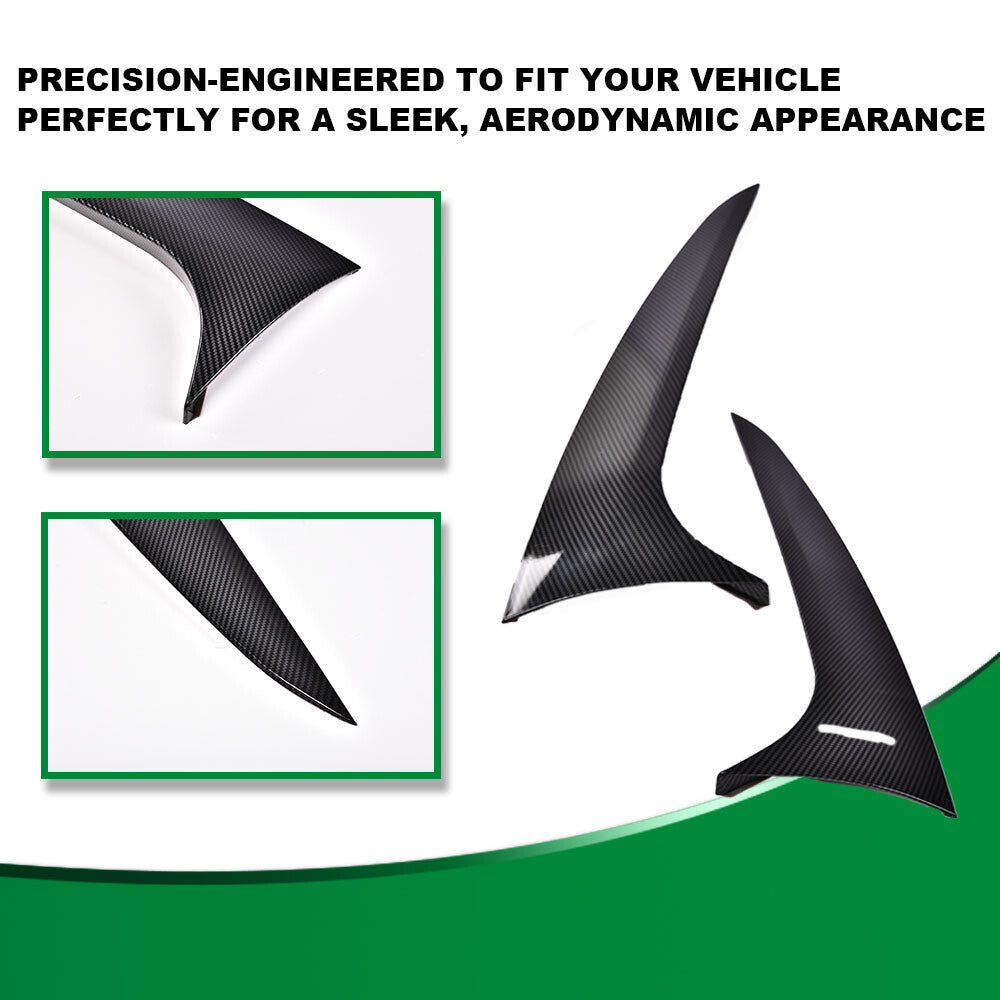 Fits for X4 G02 19-21 2pcs rear window boiler side wing cover black set - v