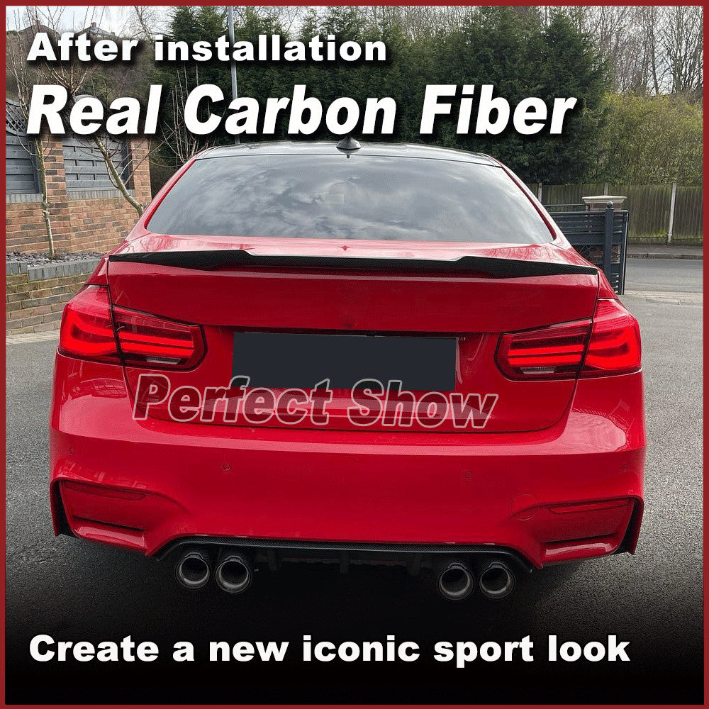 Fit for BMW F30 330i 320i 340i M3 2012-2019 REAL Carbon Rear Trunk Spoiler Wing