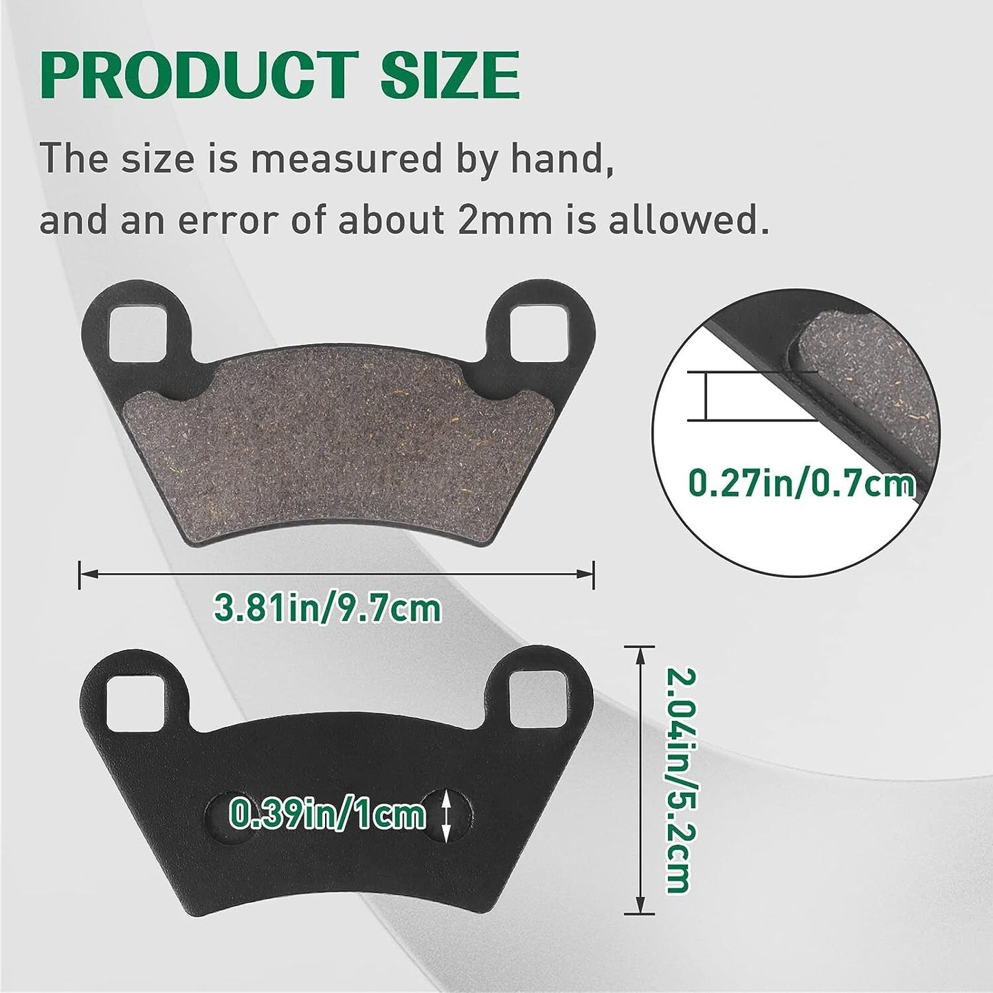 2202097 1910514 1910672 Front Rear Brake Pad Set for Ranger 400 425 500 570 700