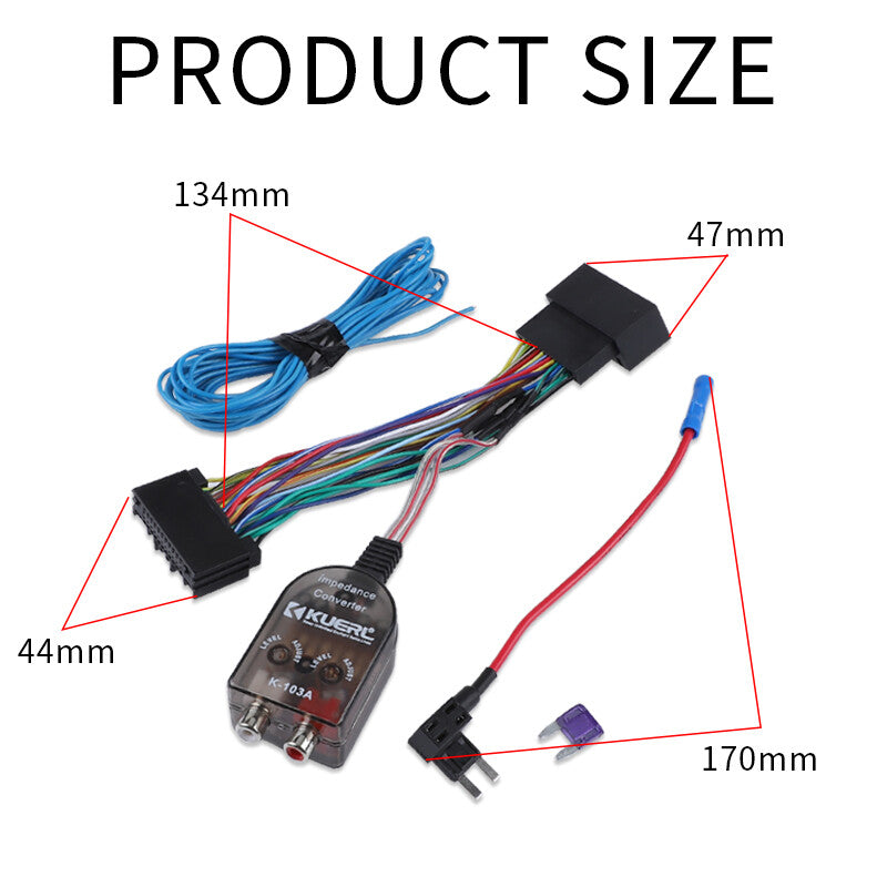 US Add An Amplifier Radio Subwoofer Adapter w/Amp Turn On Wire Harness for Ford