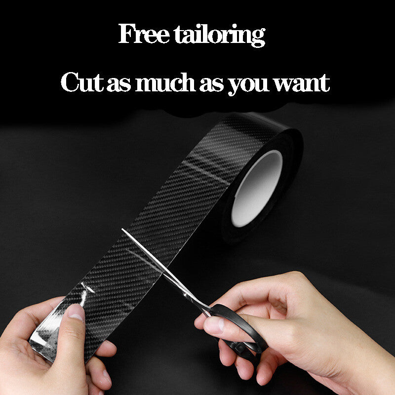 5D Carbon Fiber Strip Car Door Protector Sill Scuff Cover Sticker 10CM* v