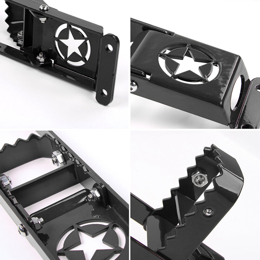 2x Door Hinge Side Step Foot Rest Pedal Peg Folding Fits for Wrangler JL 18-20