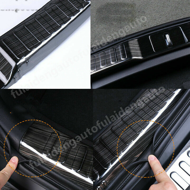 2P Black Rear Bumper Trunk Protector Cover Trim for Honda CRV CR-V 5th 2017-2022