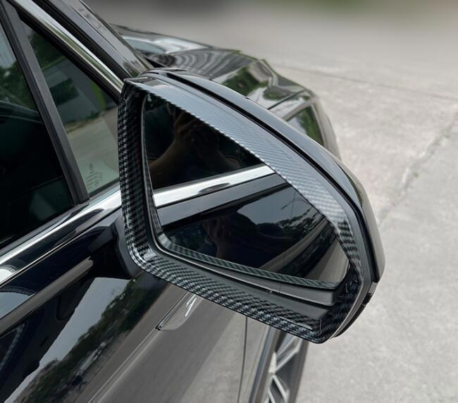 Rear View Side Mirror Rain Eyebrows for Volkswagen for Tiguan 2017-2022 Carbon Fiber
