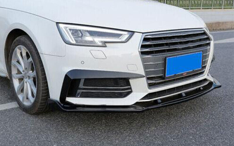 for Audi A4 B9 2017-2019 Glossy Black Front Fog Light Lamp Eyebrow Cover Trim 2x
