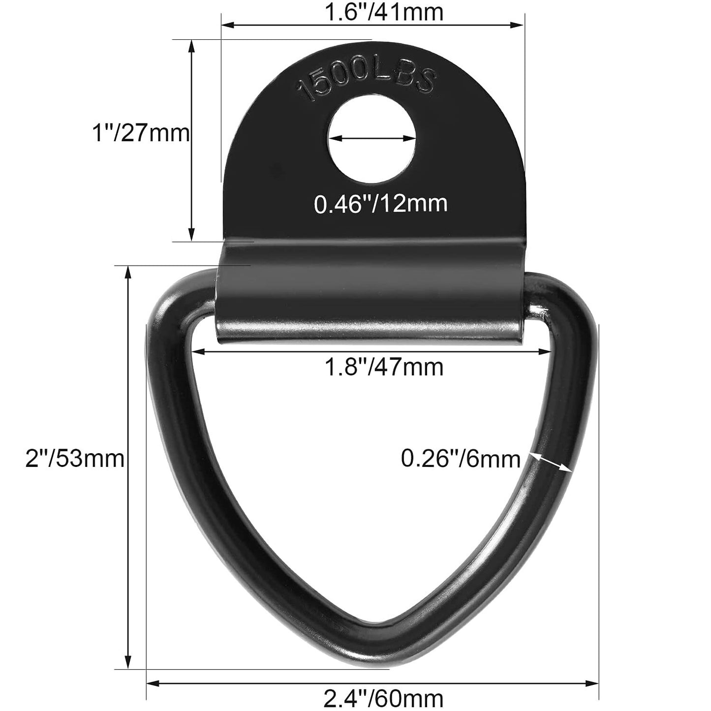 Mooring anchors are suitable for heavy-duty steel V-ring bolt fastening rings for automobiles, trailers, and boats.