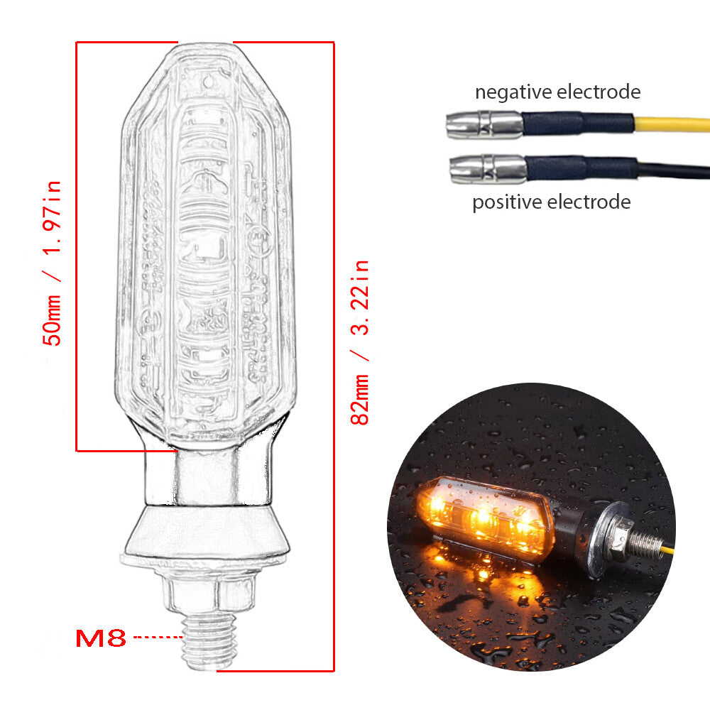 4pcs Motorcycle LED Turn Signal Blinker Light Indicator for Honda for Yamaha for Harley