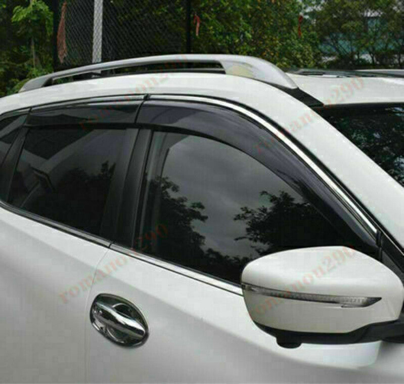 for Nissan Rogue 2017-2020 Window Visor Sun Rain Guard Vent Shade W/ Chrome Trim