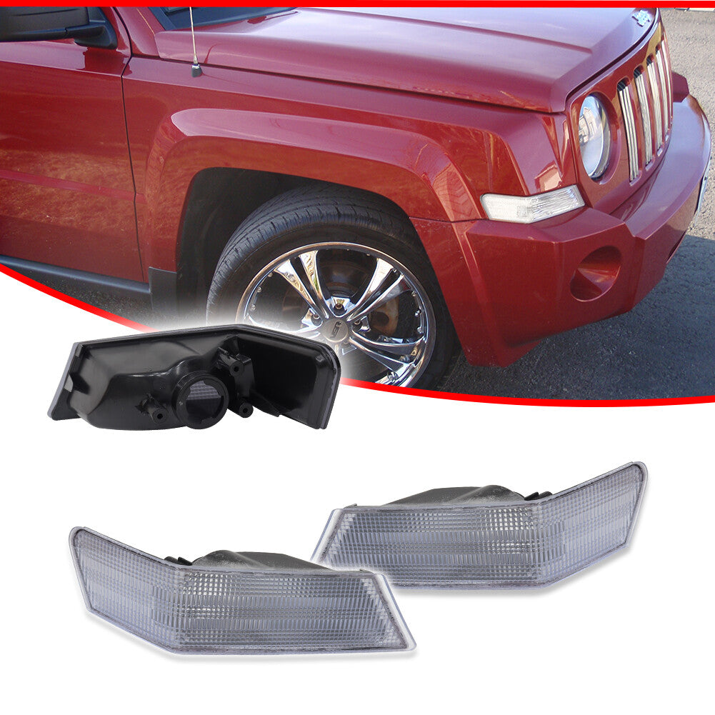 L&R front turn signal directional light set parking light suitable for 07-17 for Jeep Patriot- v