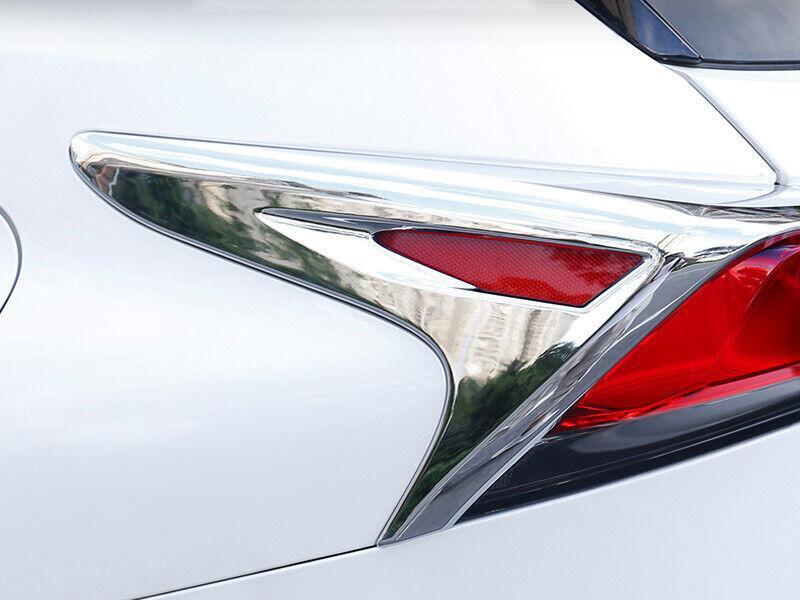 for Lexus NX200t 300 300h 2015-2021 Chrome Rear Tail Light Lamp Cover Trim 4pcs