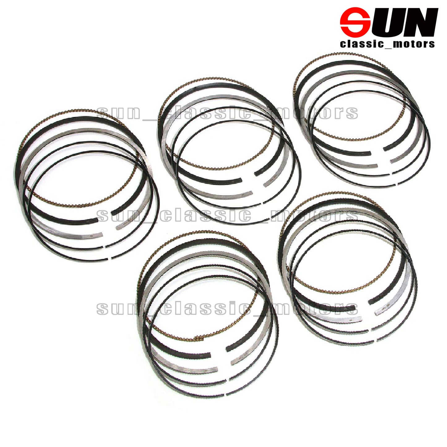 5x Piston Rings Set STD for VOLVO S60 V40 XC60 2.5T L5 B5254T12 B5254T14