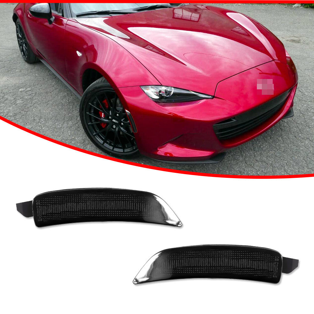 2-piece smoke front marker light housing kit suitable for Mazda MX-5 Miata 2016-2022- v