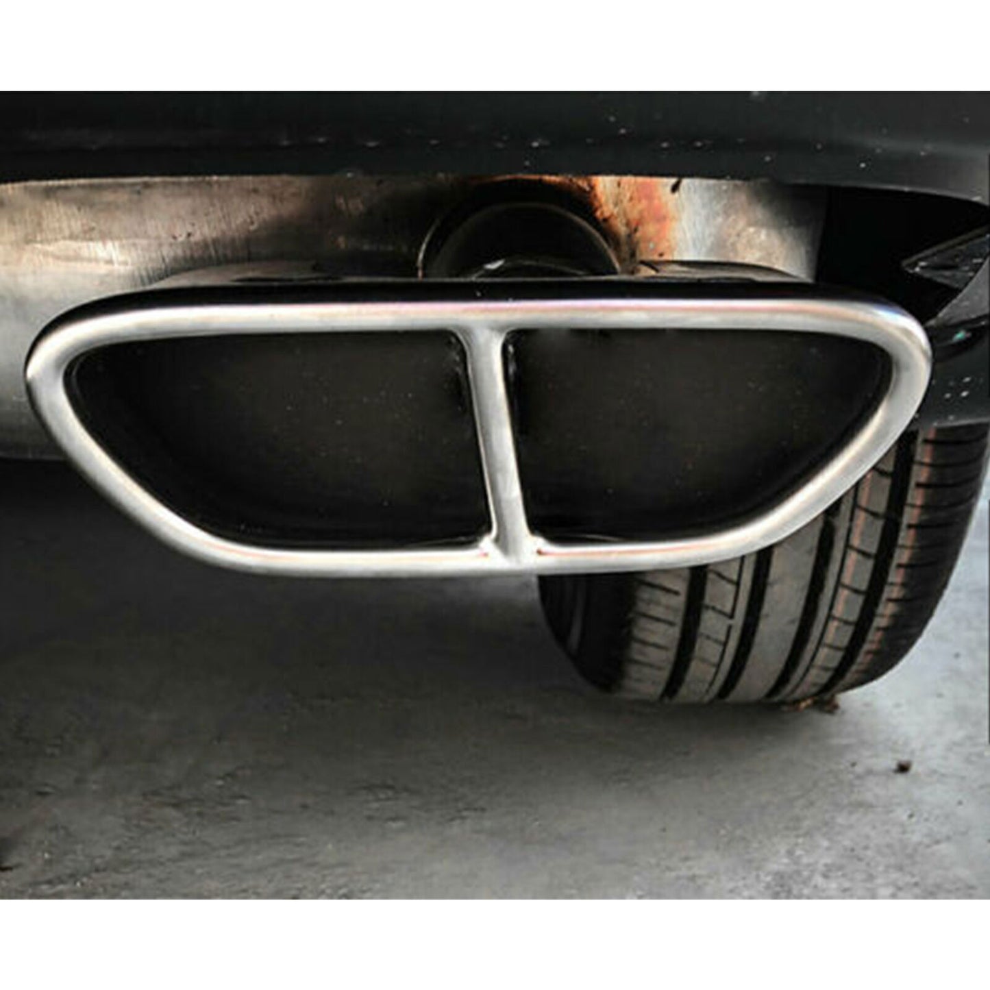 for Honda CR-V CRV 20-22 Chrome Steel Rear Tail Exhaust Muffler Tip Pipe Trim 2X