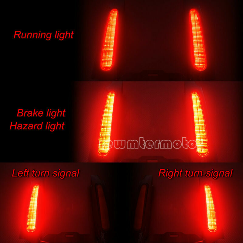 Rear Fender Extension Fascia Turn Signal Running Brake Fit for Harley 2009-2013