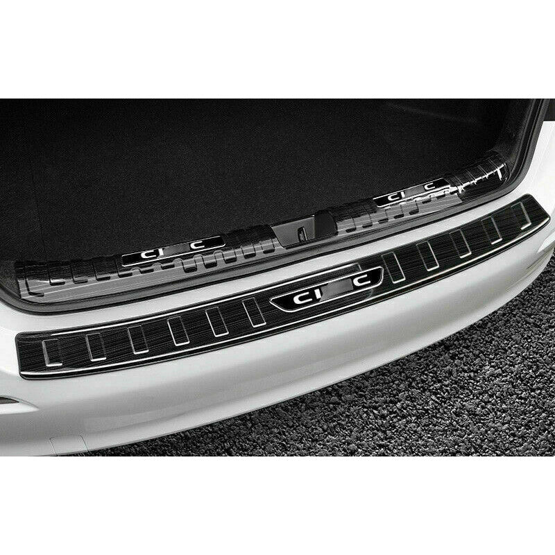 for Honda for Civic 2022-23 Black Steel Rear Trunk Bumper Protector Guard cover Trim