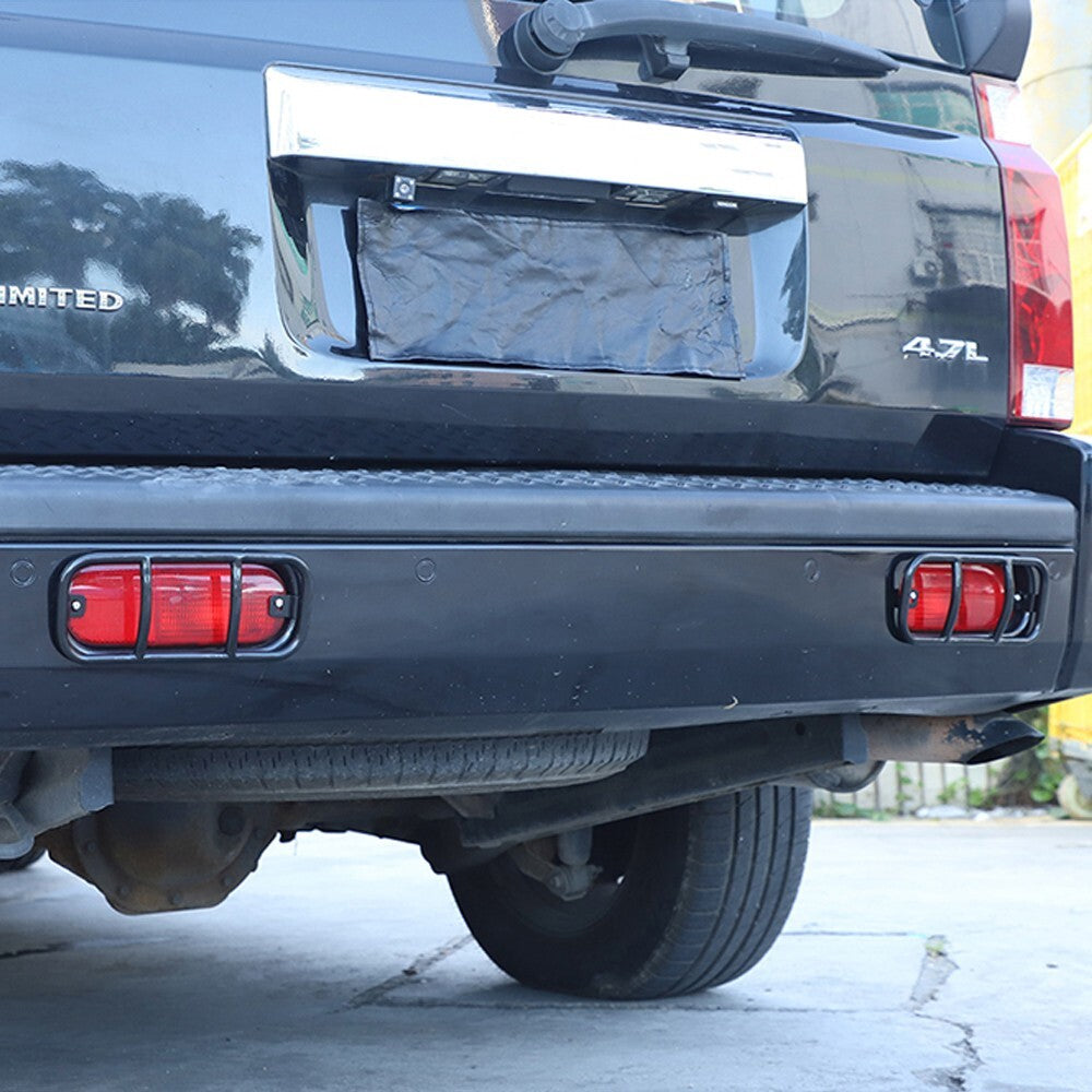 Iron Black Rear Fog Light Lamp Guard Cover for Jeep Grand Commander 2006-2010
