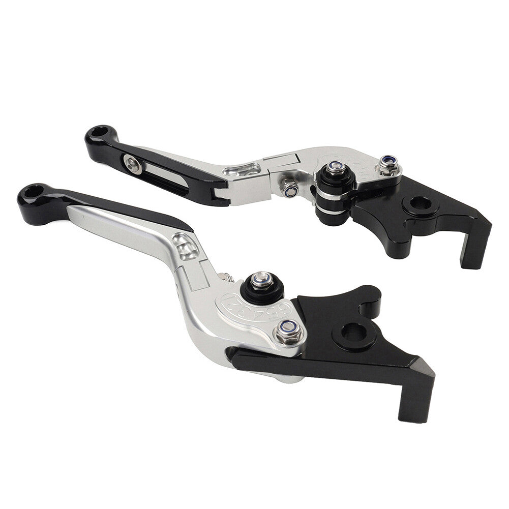 Folding Extendable Brake Clutch Levers for Suzuki GSXR600 GSXR750 11-21 Silver Q